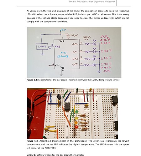 Microcontroller Engineer\'s Notebook. VOL 1. 12 Experiments PIC12F683, Integrated Circuits, Microchips, Instrumentation Analog Digital, Thermometer LCD display LEDs Pulse timer Electronics
