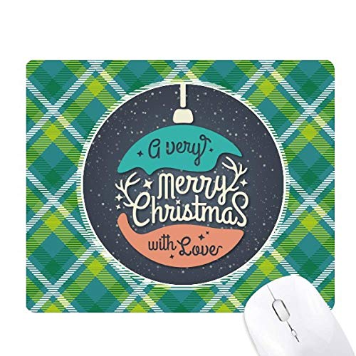 Tapis de souris pixel grille verte avec illustration garland de Noël coloré