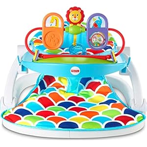 Fisher-Price Deluxe Sit-Me-Up Floor Seat with Toy-Tray Happy Hills