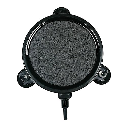 iplusmile 1個 吸盤バブル ドレイン 噴水 ウォーターポンプ 魚 小さな水槽 蛇口 aquarium ca c?nh 丸い空気石 アクアリウム用エアストーン と石英砂 Black