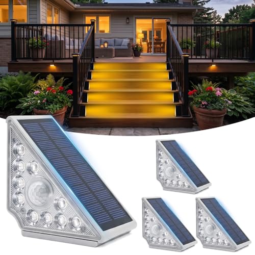 Lampe Solaire pour Escalier pour Sécuriser les Marches de Jardin la Nuit