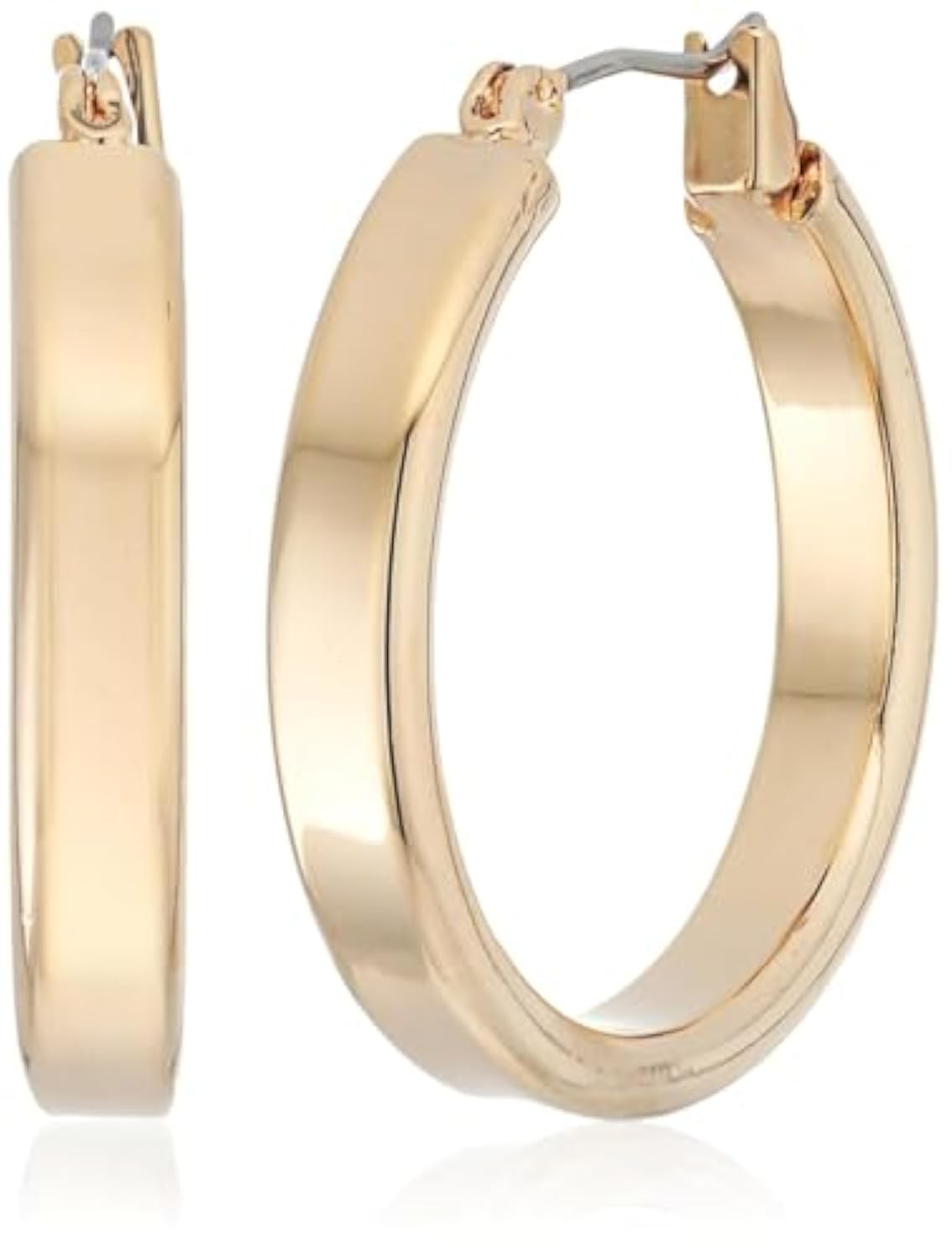 "Basic" Gold Small Wedding Band Hoop Earrings