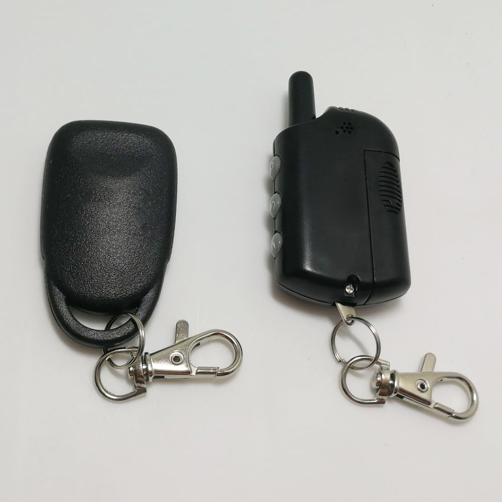 WoodHW 100% New Universal Black 2 Way Motorcycle Anti-Theft Alarm Security System Remote Control