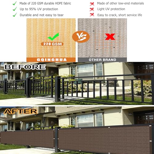 Transforma tu terraza y balcón con la Malla Ocultacion Jardin marron de facil instalacion 4