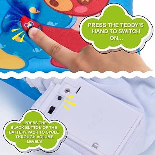 Wow! PODS Stuff CoComelon Toys JJ Musical Sleep Soother Pre-School Learning Toy That Plays 6 Bedtime Songs Plus Night Light for Toddlers, Girls and Boys Ages 2, 3, 4 and 5 Blue - Image 4
