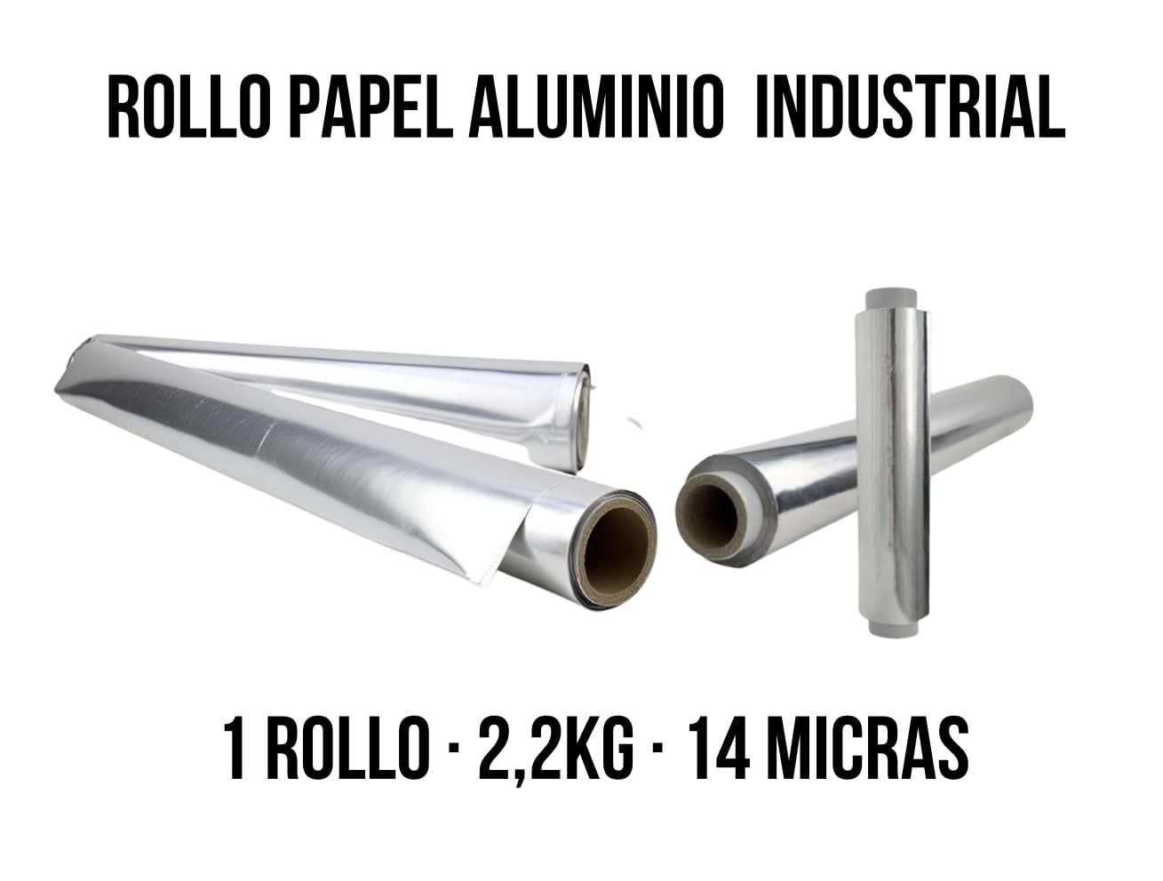 Rollo Papel Aluminio Industrial Profesional 30m, Alta Resistencia y Durabilidad, Ideal para Catering, Cocina y Peluquería, Multiusos y Reutilizable,14 Micras – 2,2Kg, 1 Rollo