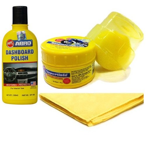 Abro Car Cleaning Kit ( Carnauba Car Wax + Dashboard Polish