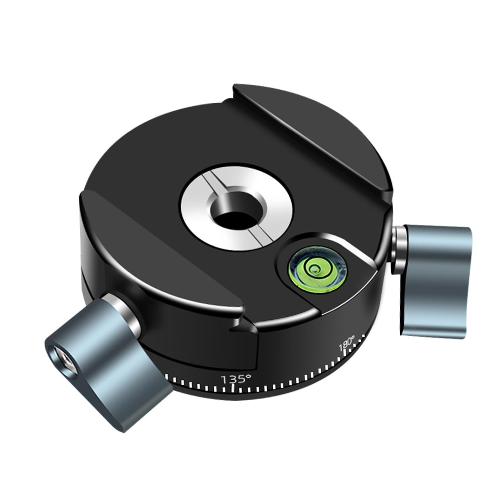 Cabezal de trípode panorámico ligero con burbujas compatible con Arcas de rotación suave para fotografía al aire libre, carga de 5 kg, placa de liberación rápida de cámara de ángulo múltiple