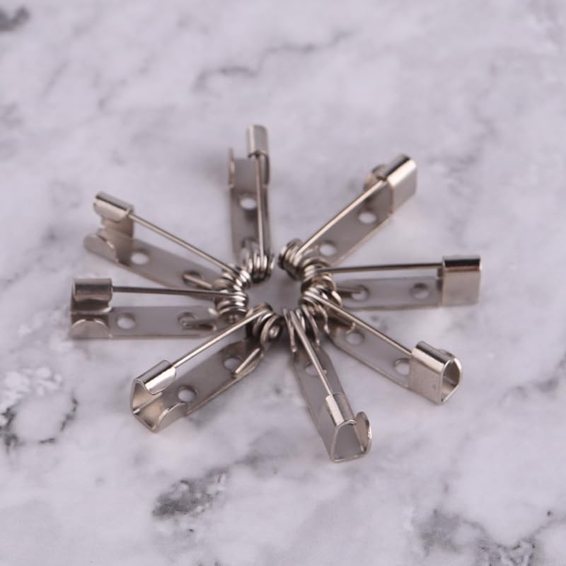 KIZAMI 20mm300pcs épingle de sûreté, Petite épingle en métal, Broche de décoration d'insigne, épingle à Boucle Simple à Deux Trous, épingle de sûreté, utilisée pour la décoration de