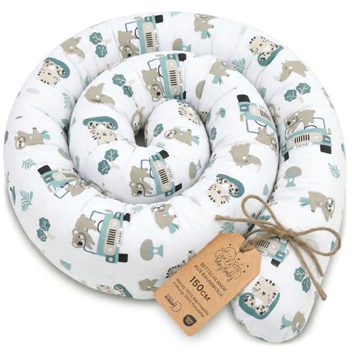 Totsy Baby Almohada para Dormir de Lado algodón 150 cm Algodón   cojin Cervical Enrollable Lavable Cojines Grandes Almohada para el Cuerpo Oeko Tex África
