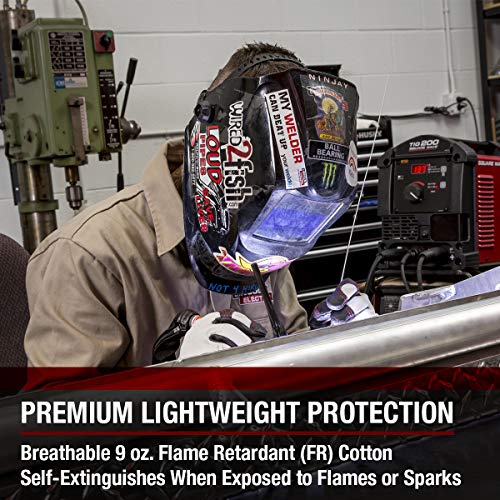 Lincoln Electric Premium Flame Resistant (Fr) Cotton Welding Jacket | Comfortable | Khaki / Tan | 3Xl | K3317-3Xl #TOP3