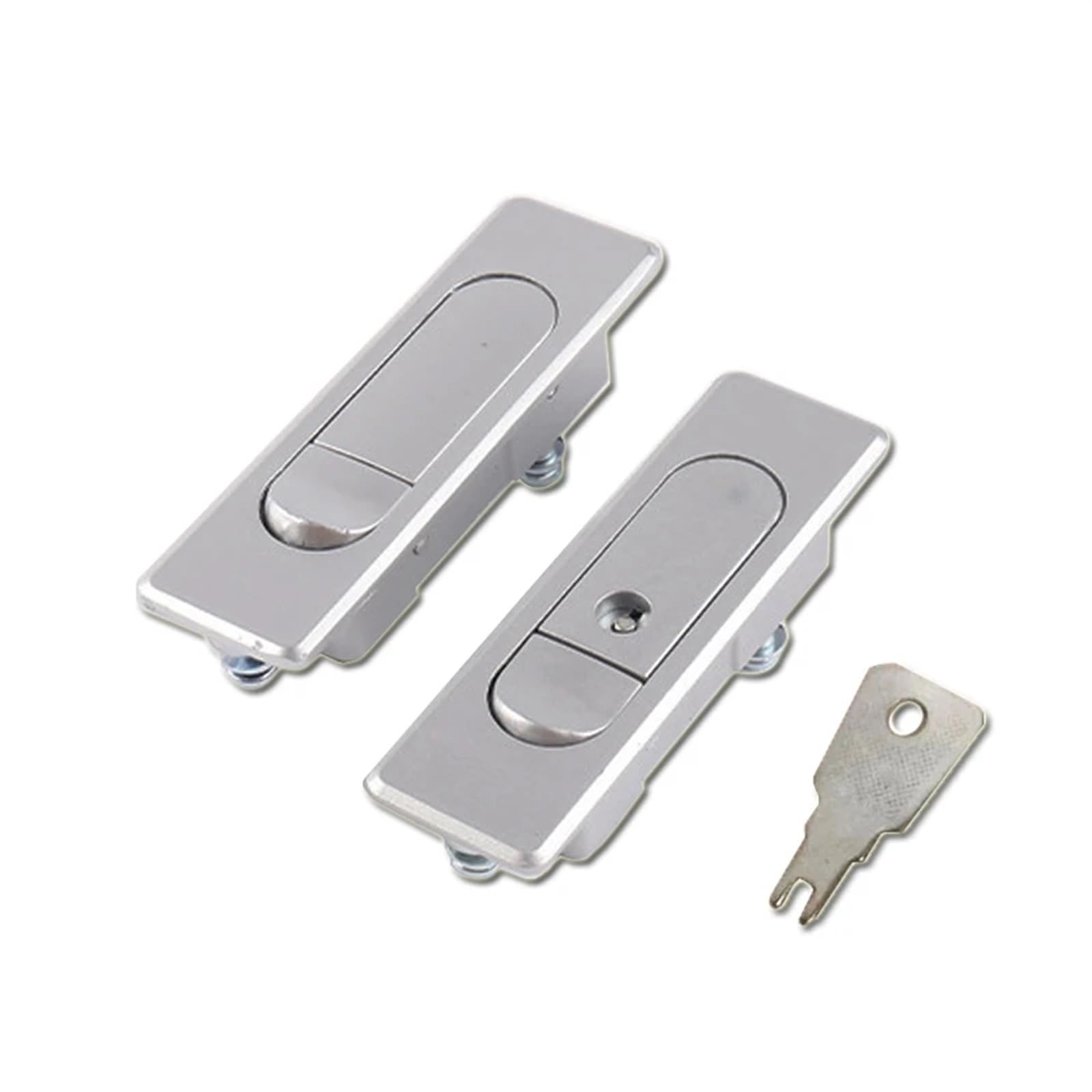 WPOIYHGBY Plane LoPush Button MS509 Handle Panel Door Locks MS503 Electrical Cinet Box Lock MS603 1Pcs(MS509 Silver Plated,With Key)