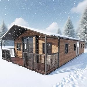 Luxury Prefab Tiny Home for Sale Modular Tiny House to Live in for Adult 20FT Portable Foldable Expandable Container House with 2 Bedroom Fully Equipped Bathroom & Kitchen Mobile Prefabricated Cabin