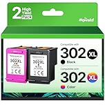 Sqwekd 302 XL 302XL Rigenerata Cartucce Sostituzione per Cartucce HP 302 Nero e Colore per HP Envy 4520 4522 4525 Officejet 3830 3833 3834 3835 4650 4652 DeskJet 2130 3630 3632 3634 (Nero, Tri-Colore)