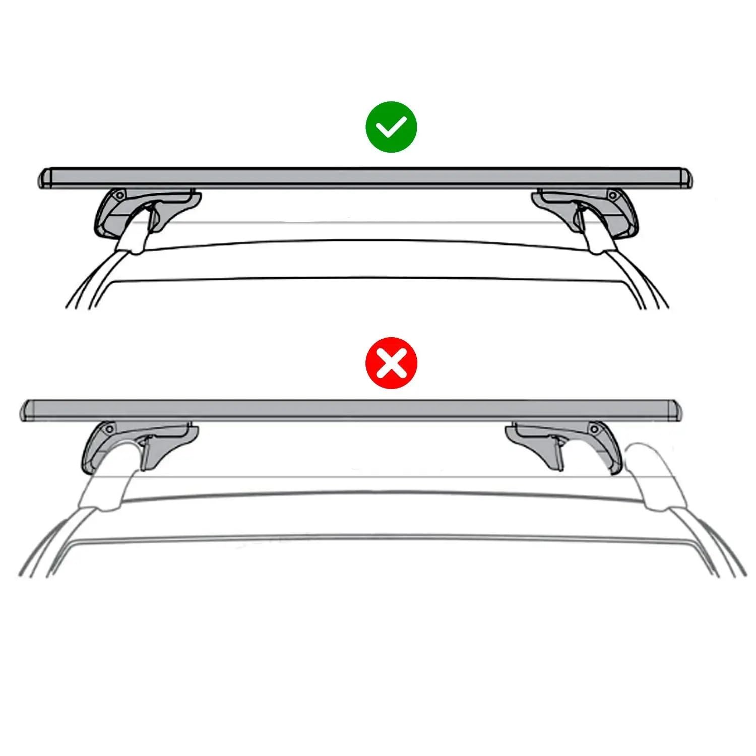 Relingträger Universal-Dachträger-Aluminium-Set