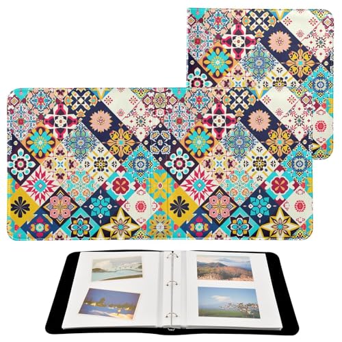 Álbum de Fotos Adhesivo DIY Estilo Bohemio Colorido con 3 Anillas 40 Páginas 8x10 para Memorias miniatura 2