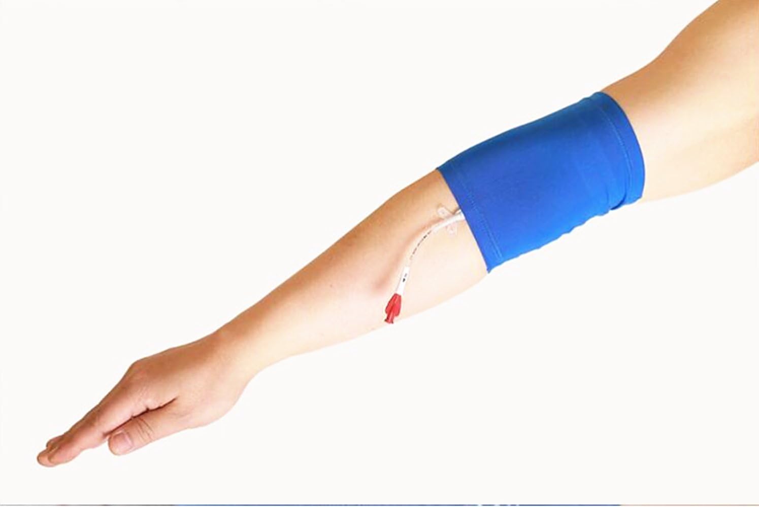 PICC Line Cover, PICC Nursing Sleeve Cast Protector for Adult Kids, (Weight: 88-210 Pounds), Ultra-Soft, Comfortable, Blue (M)