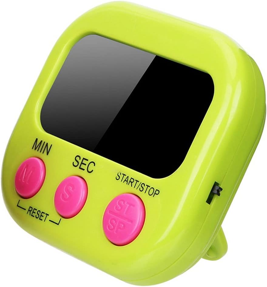 Digital Kitchen Timer Magnetic Backing Stand Countdown Alarm Mini LCD Big Digits Loud for Cooking Baking Sports Games