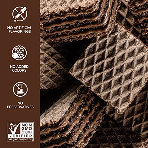 Image of Loacker Quadratini Premium Double Choc Wafer Cookies, 250g /8.82oz (14305)