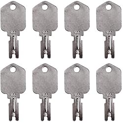 Minicargador Komatsu 8 Piezas Llave de Encendido 1430166 186304 para Komatsu Gradall Crown Clark Yale Hyster Daewoo Skid Steers 440450430 New Holland Lb620 Caterpilla r Carretillas Elevadoras