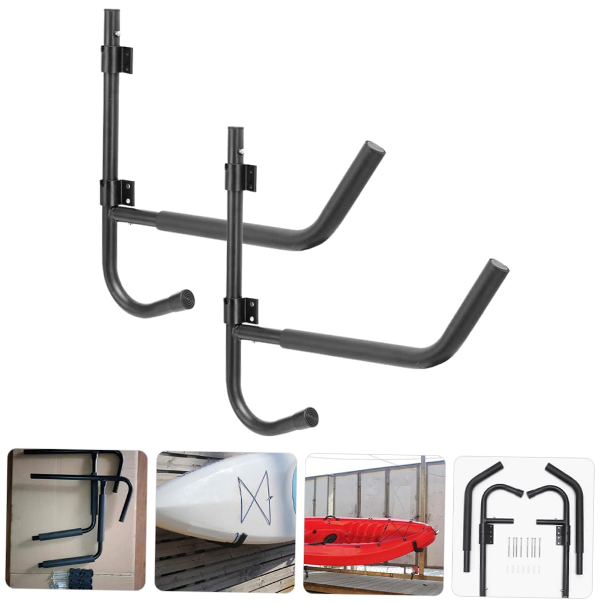 Garneck Folding Kayak Storage Racks Wall-Mounted Holders for Kayak Canoe Surfer
