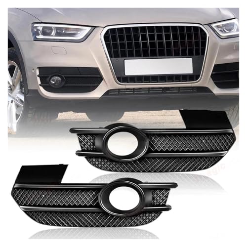 Parrillas listón doble para Audi Q3 2012-2015 y marco de rejilla luz antiniebla delantera 8U0807681A 2