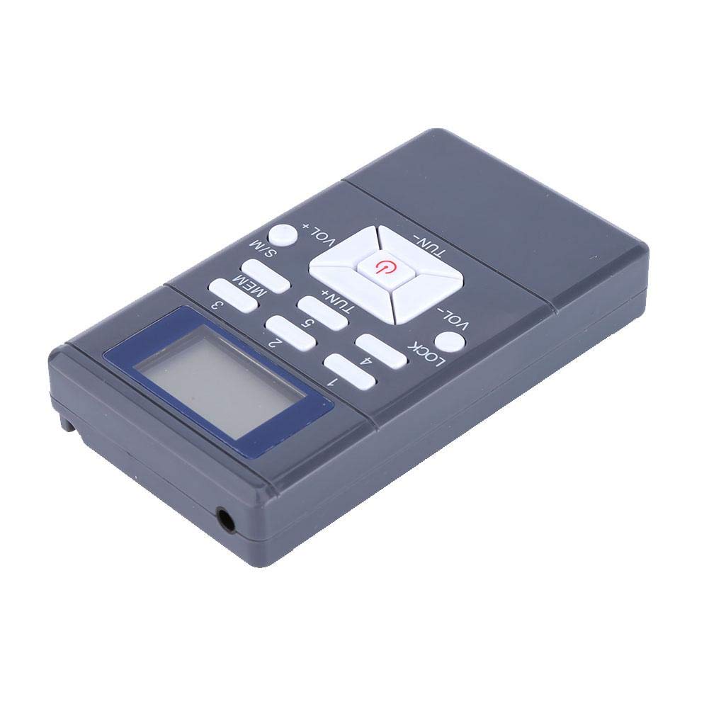 Przenośne radio ASHATA, mini przenośne radio LCD FM Przetwarzanie sygnału cyfrowego Odbiornik bezprzewodowy ze słuchawkami, kieszonkowe mini radio Kieszonkowe radio cyfrowe FM / AM z głośnikiem