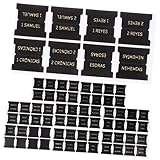 SOLUSTRE 80個空の 研究用タブ 革製素材 索引タブ カスタマイズ可能 ブックタブ 男性 女性対応 耐久性のあるデザイン