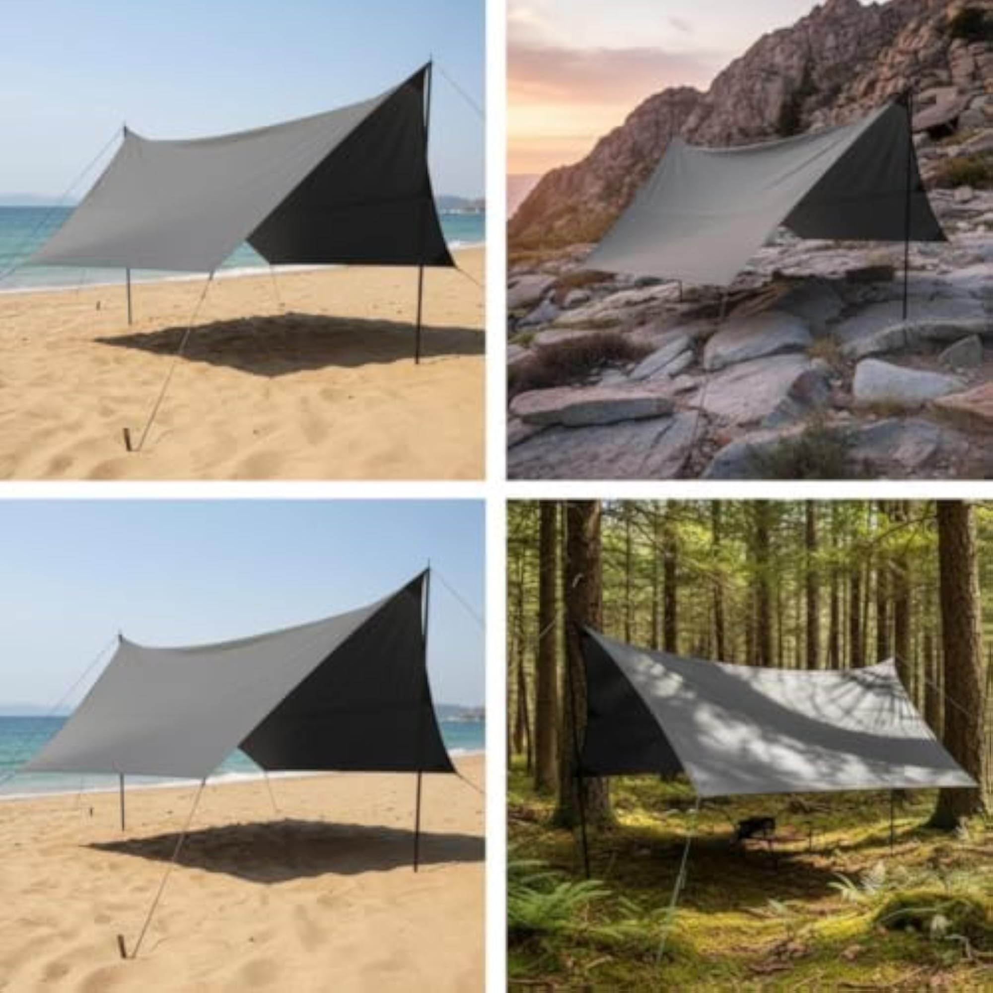 Square Outdoor Tarp Weather-Resistant Rain Protection Tarp