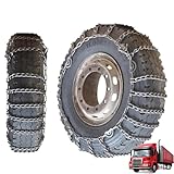 9mm Set of 2 Heavy Duty Snow Chains for Suvs and Cars Skid Traction Chains High Strength Manganese Emergency Use for Tire Reliable in Snow 12.00R20 2pcs 8.25R16
