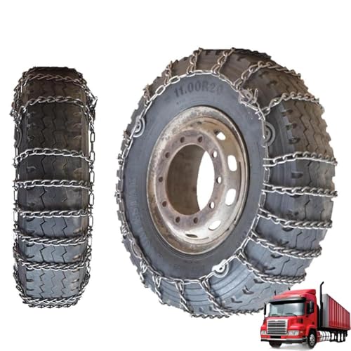 9mm Set of 2 Heavy Duty Snow Chains for Suvs and Cars Skid Traction Chains High Strength Manganese Emergency Use for Tire Reliable in Snow 12.00R20 2pcs 8.25R16