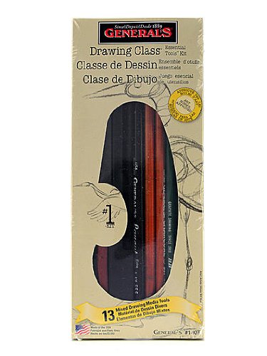 GENERAL'S Drawing Class Essential Tools Kit - Mixed Media Drawing Kit [Pack of 2]