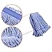 String Mop Heads Replacement Heavy Duty Commercial Grade Blue Cotton Looped End Wet Industrial Cleaning Mop Head Refills (4, Large)