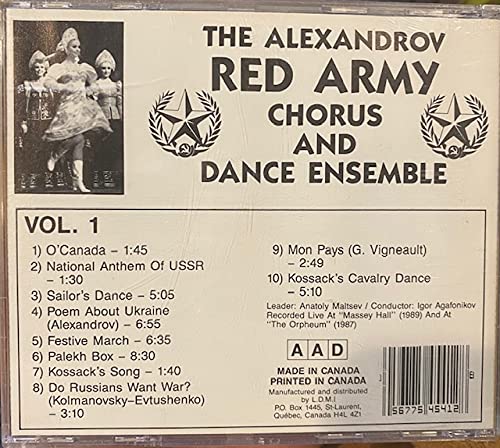 Alexandrov Red Army Chorus and Dance Ensemble 1 [Audio CD]