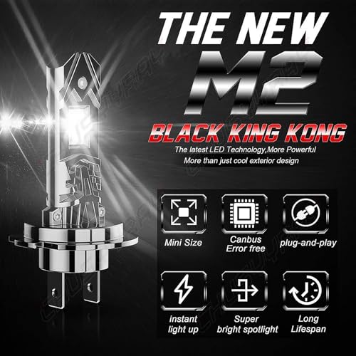 CHUSYYRAY H15 High Beam,H7 Low Beam LED Headlight Bulbs,50W 6000K Halogen Headlamp Conversion Kit,Pack of 4, 2026 Upgraded - Image 3