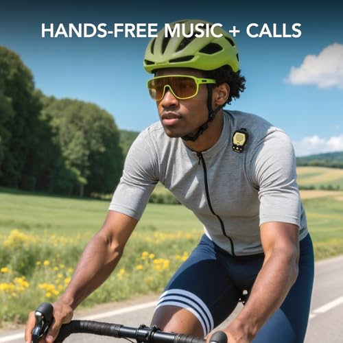Image of MFish Wearable Bluetooth Speaker, Clip-On Mini Portable Speaker with Built-in Mic for Hands-Free Calls, IPX67 Water /Dust Resistant, Ultra-Lightweight, Playtime, 4X Strong Clip Gold