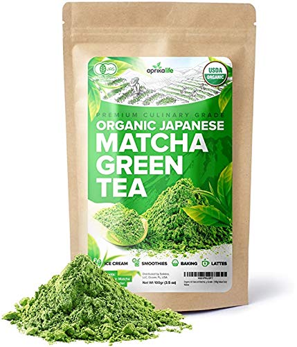 Organic Japanese Matcha Green Tea Powder  USDA & JAS Organic - Authentic Japanese Origin - Premium Culinary Grade - [100g Value Size]