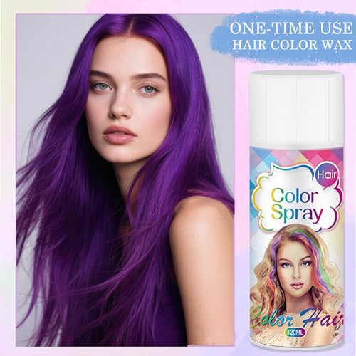 Spray temporal para cabello morado 120ML miniatura 7