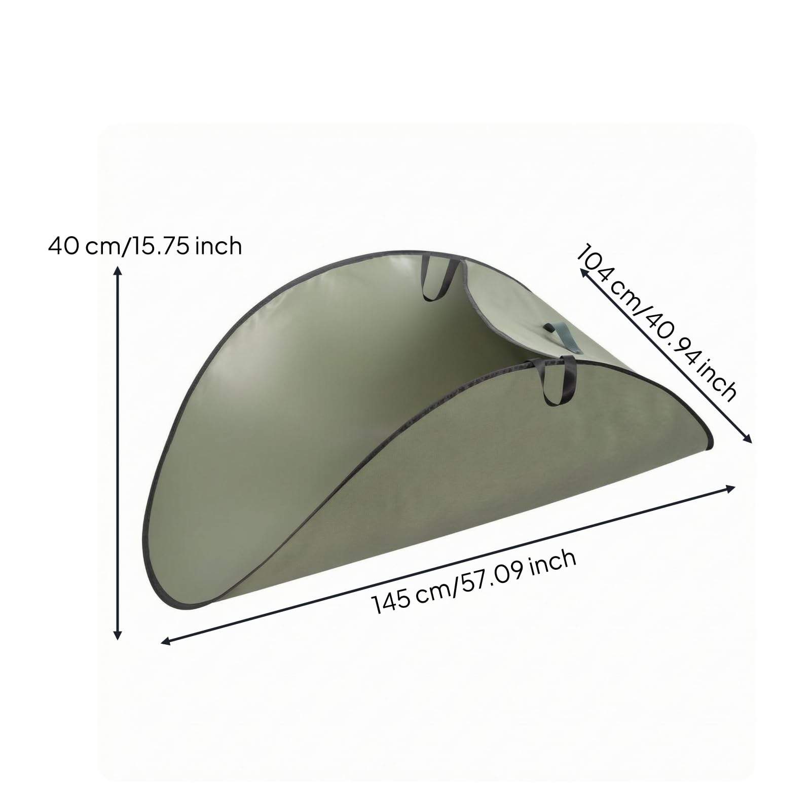 Contenedor de Hojas Plegable Bolsa Jardín Recogedor Residuos Patio Cesto Plegable Reutilizable con Apertura Estable Adecuado para Limpieza Exterior Entradas Jardín, Verde Militar Grueso