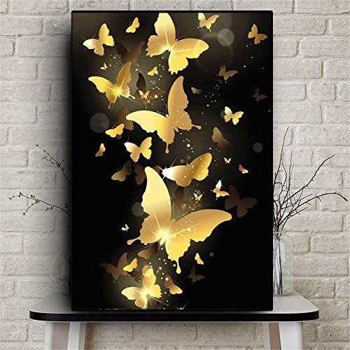 RAILONCH 5D Diamonds Painting Kits Schmetterling Vollbilder Diamond Painting Schmetterling Stickerei Bilder für Home Wanddekoration (30×40cm) Cover