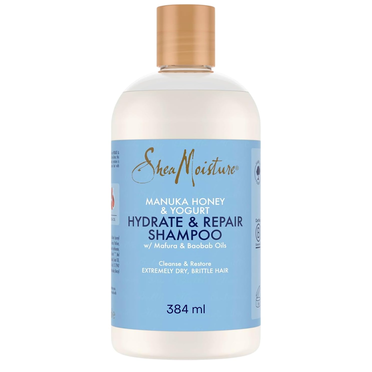 Shea Moisture Manuka Honey & Yoghurt Hydrate + Repair Shampoo 384ml feuchtigkeitsspendendes und reparierendes Haarwaschmittel