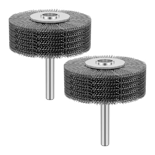 2pcs Stainless Steel Wire Wheel Brush for Rotary Tool with 1/4