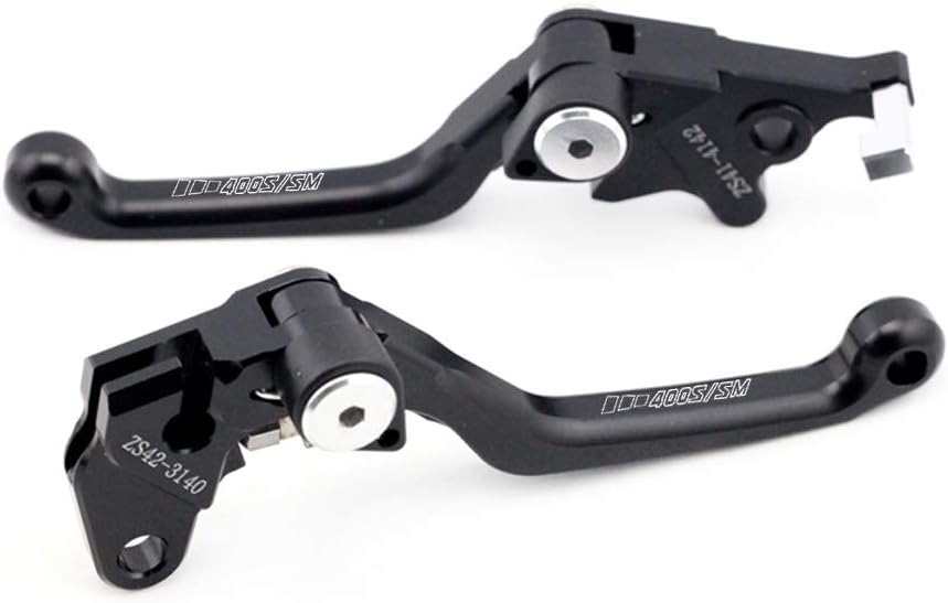 crazy sport For Suzuk DRZ400S DRZ400SM DRZ400E DRZ 400 Pivot Clutch Brake Levers CNC (Black)