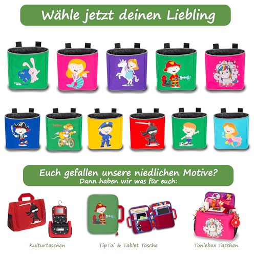 GRINSEZWERGE Kinder Lenkertasche | Laufrad Lenkertasche | Fahrrad Lenker Tasche | Fahrradkorb Fahrradtasche Laufradtasche Lenkerkorb | Dreirad Scooter Roller Tasche Zubehör Kinderfahrrad | Einhorn