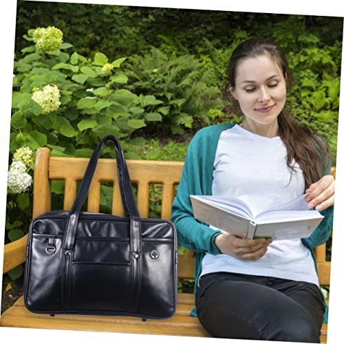 Shoulder Pu Commuter Bag Single-shoulder Briefcase Capacity Laptop Carrier for Men and Women Fashionable and Clean Design Earphone Jack4