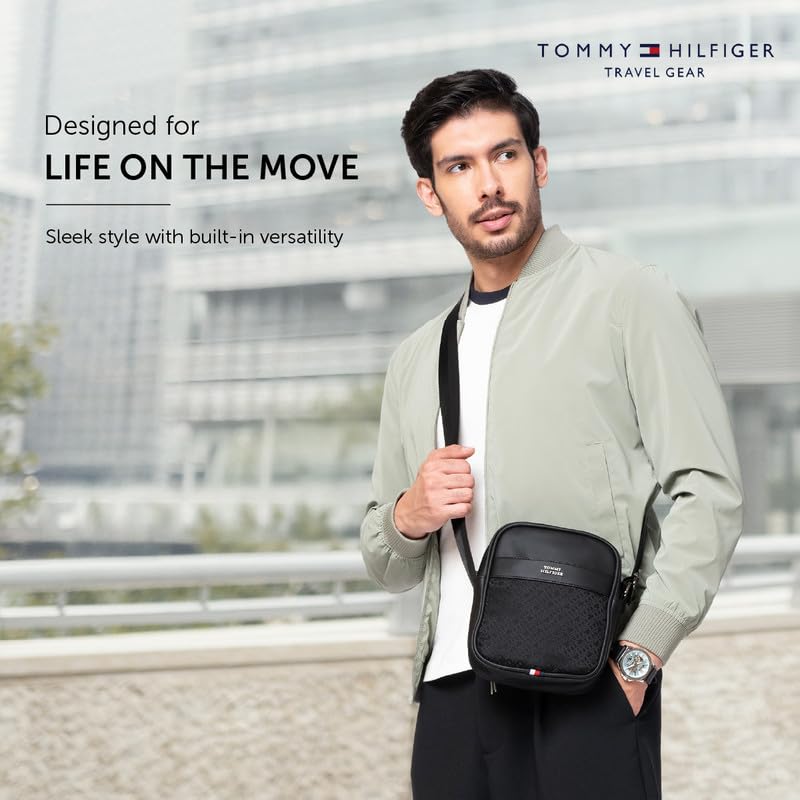 Image of Tommy Hilfiger Unisex Travel Fanny Pack BRIKK - Navy | Waist Bag with Vislon Zipper | Mobile Pouch | Waist Pouch with Adjustable Strap | Stylish and Trendy Bag for Travel and Daily Use