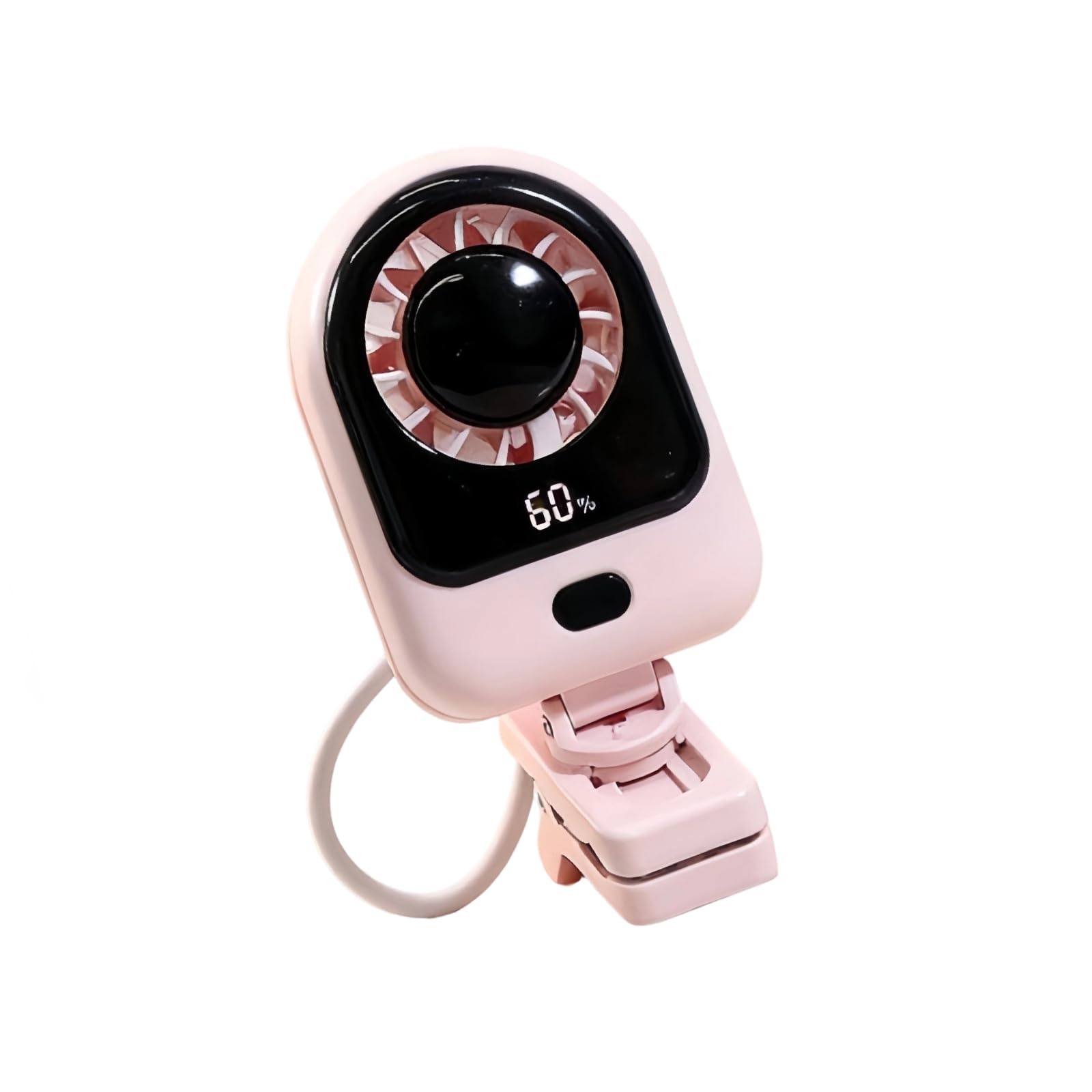 Uqezagpa A Uqezagp Stepless Speed Desk Fan Rechargeable Small Travel Camping Table Fan Strong Quiet Blower Digital Display For Bedroom Travel Multifunctional Clip With Digital Display