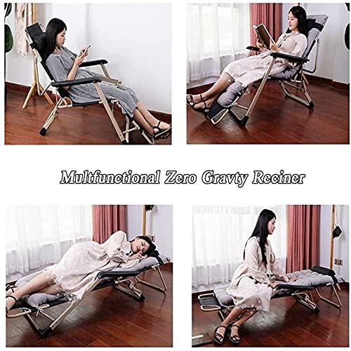 Fauteuil de détente pliable Zero Gravity S avec appui-tête réglable pour terrasse et jardin - 6