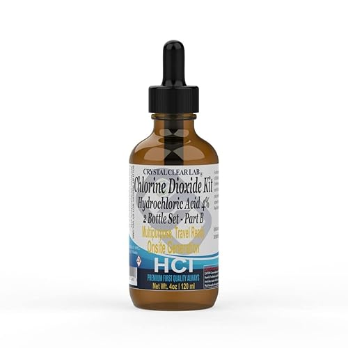 Miniatura 10 de Crystal Clear Lab Kit de dióxido de cloro  Ácido clorhídrico 4-5% (HCl) solución de sodio (8 onzas) conjunto de líquidos