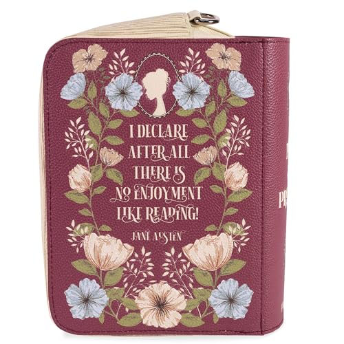Steel Mill & Co Vegan Leather Book Shaped Crossbody Bag, Cute Bookish Purse with Embossed Cover, Bookmark Zipper and Adjustable Strap (Pride and Prejudice)3